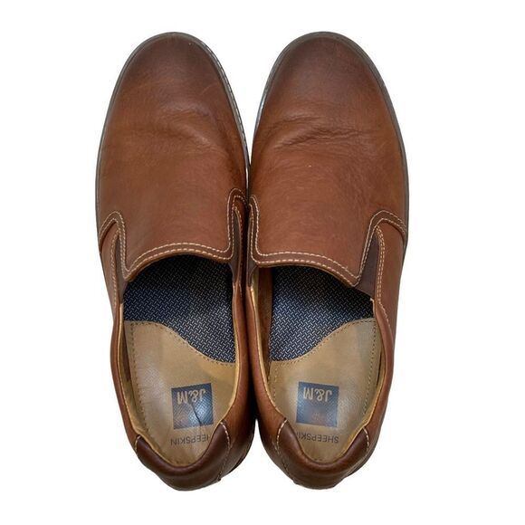 Mens Johnson &‎ Murphy McGuffy Slip On Shoes Brown Leather Size 9 - Picture 1 of 11